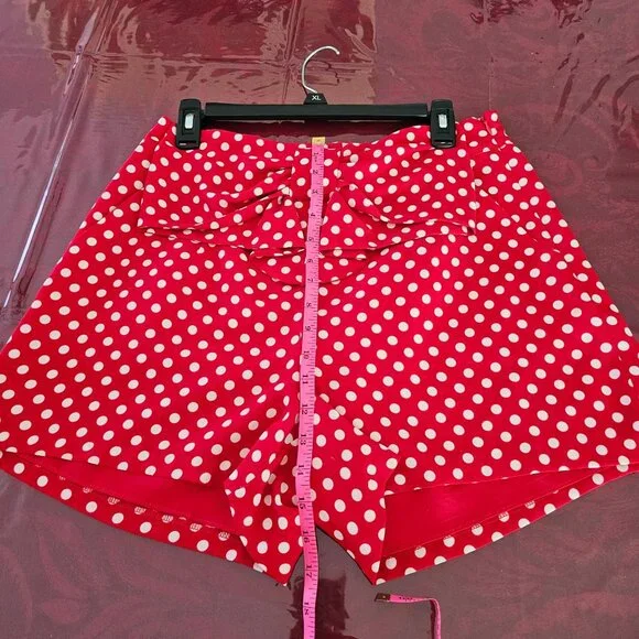 Disney/Lauren Conrad Collab Minnie Mouse Red & White Polka Dot Shorts Set Sz M - Picture 5 of 13